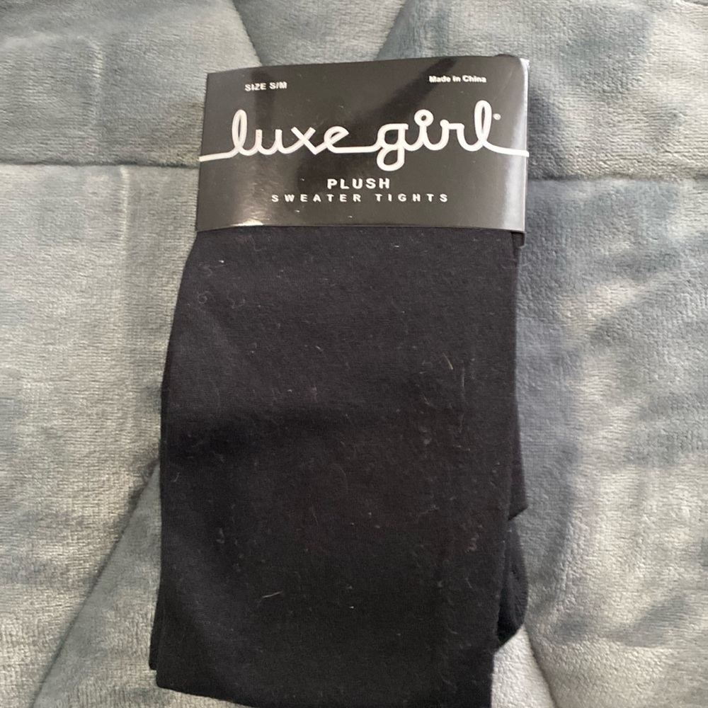 Luxe girl plush sweater tights